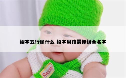 绍字五行属什么 绍字男孩最佳组合名字
