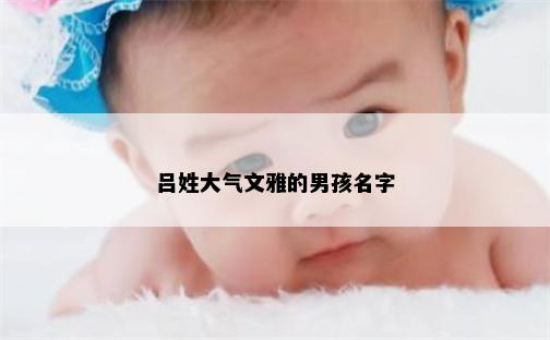 吕姓大气文雅的男孩名字